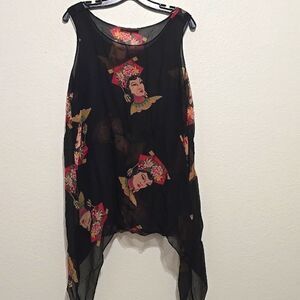 Harari 100% Silk, Vintage Tunic Women’s Size S (See Measurements)